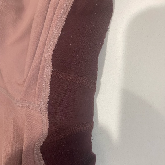 ATHLETA Chroma 7/8 Tight in Powervita, Size Smallpink Burgundy/Mauve. - Picture 4 of 5